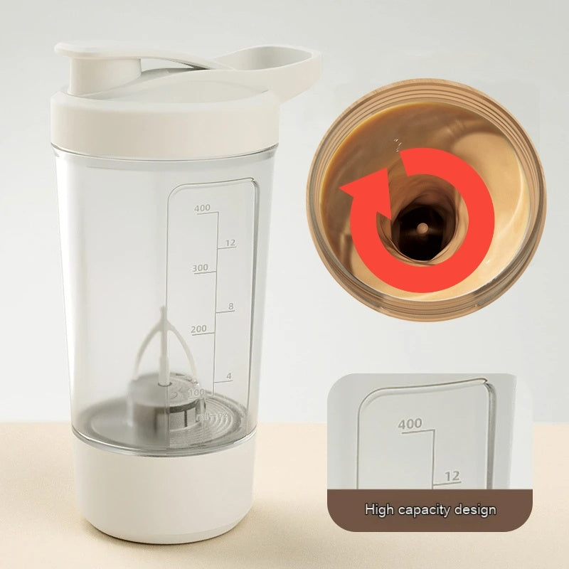 Automatic Shaker Mixer 400ML 14oz Electric Protein Powder Mixing Cup Automatic Shaker Mixer Shake Bottle Milk Coffee Blender Kettle Fro Gym 1200mAh