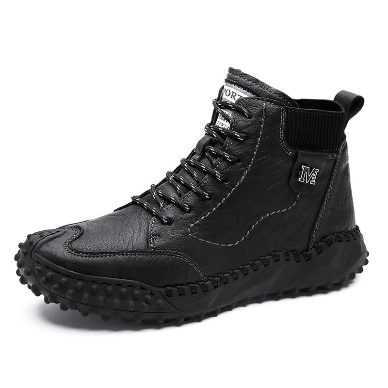 Cotton Sneaker Shoes Cotton Boots Men's Large Size Cotton Shoes Men's Plus Velvet High Top