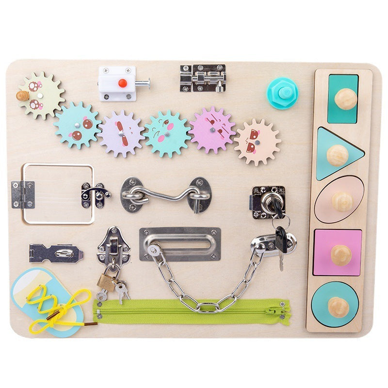 Educational Toys Wooden Colorful Cube Busy Board Early Education Educational Toys For Children