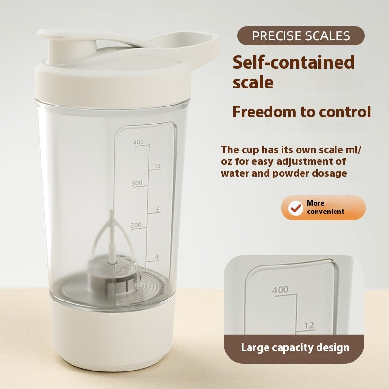 Automatic Shaker Mixer 400ML 14oz Electric Protein Powder Mixing Cup Automatic Shaker Mixer Shake Bottle Milk Coffee Blender Kettle Fro Gym 1200mAh