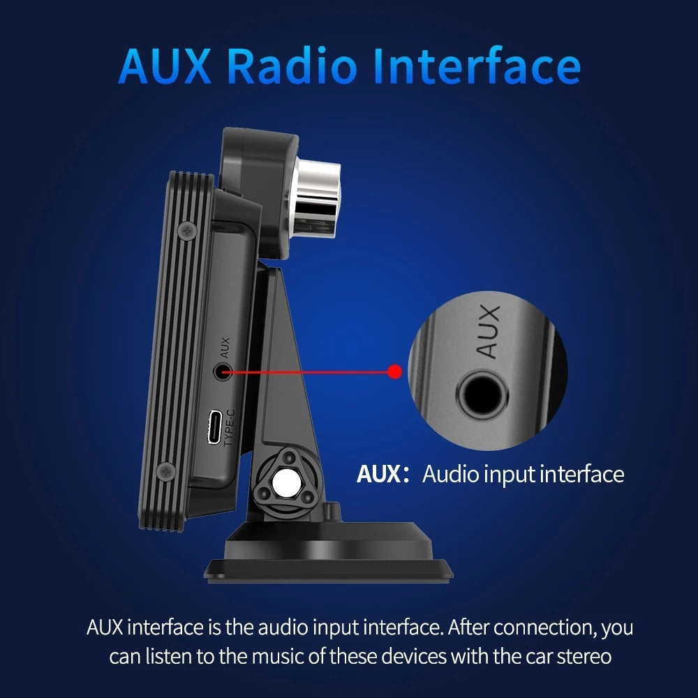 Media Mobile Phone Projection Smart Screen Front And Back Dual Recording 1080P Streaming Media Mobile Phone Projection Carplay Recorder