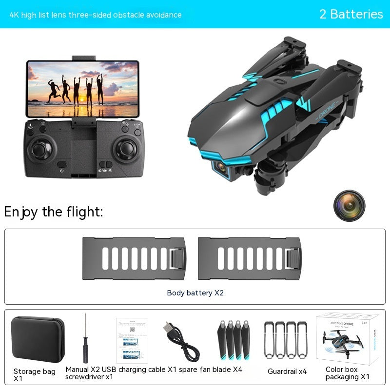 Remote Control Aircraft Toy X6 Aerial 4k Dual Camera Obstacle Avoidance And Remote Control Aircraft Toy