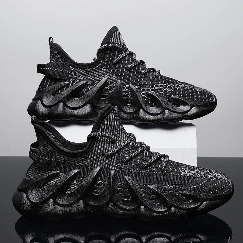 Fashion Sneakers With Wave Sole Cool Sports Shoes Men - sumet.shop