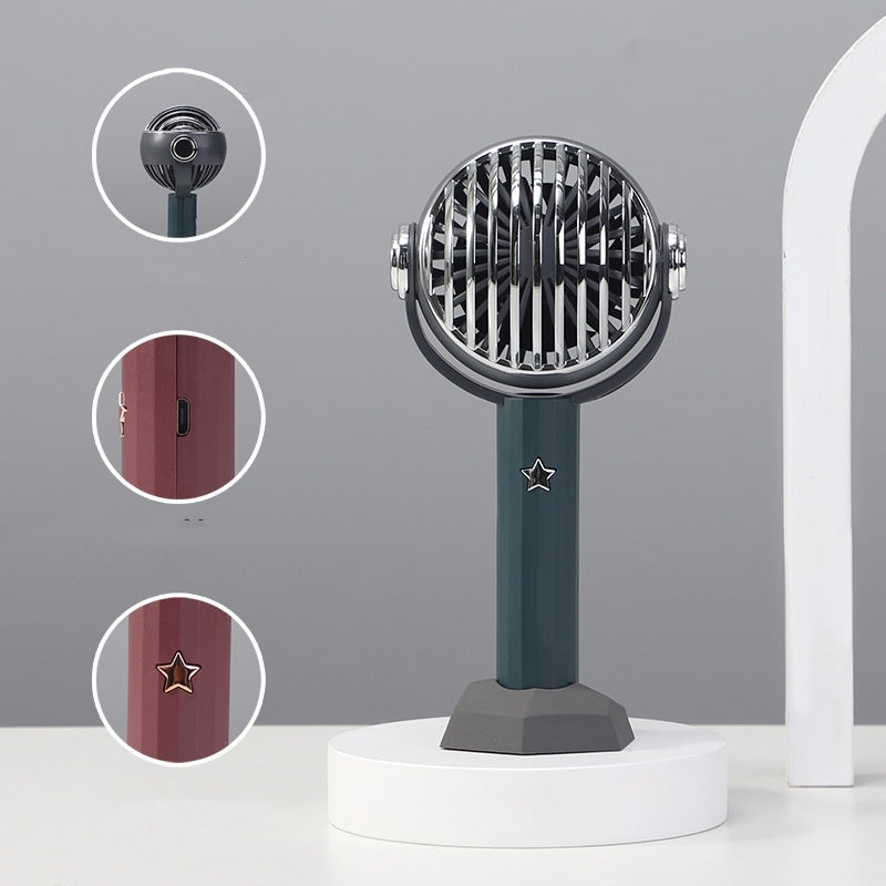 USB Handheld Electric Fan Desktop Decoration