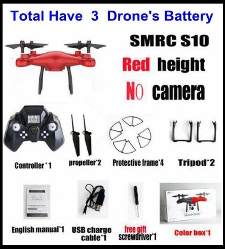 Drone Helicopter UAV Sales Promotion WiFi 2MP Camera With S10 SMRC FPV Quadcopter Drone Helicopter UAV Micro Remote Control Toy RACER KIT Aircraft