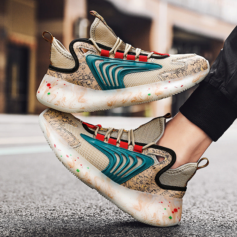 Low-top lace-up casual shoes