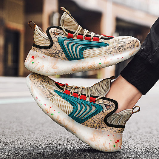 Low-top lace-up casual shoes