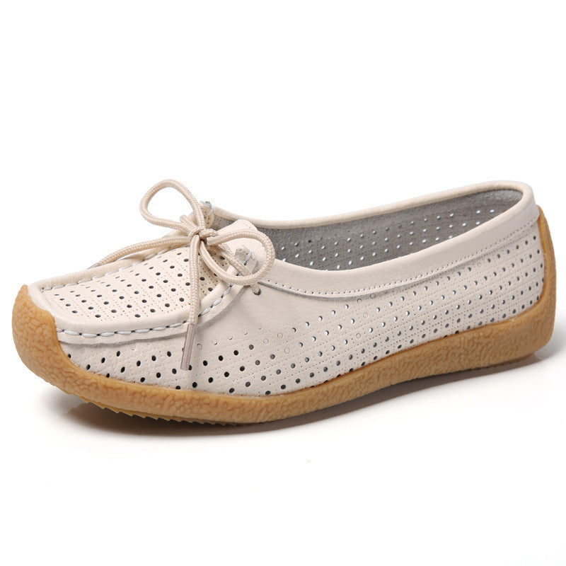 Flat Casual Shoes Comfortable Soft Sole Women's Shoes Hollow Flat Casual Shoes