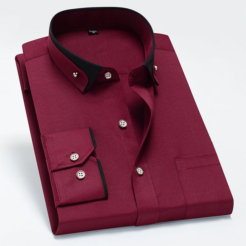 Men's Stretch Long Sleeve Shirt Casual And Comfortable Non-ironing - sumet.shop