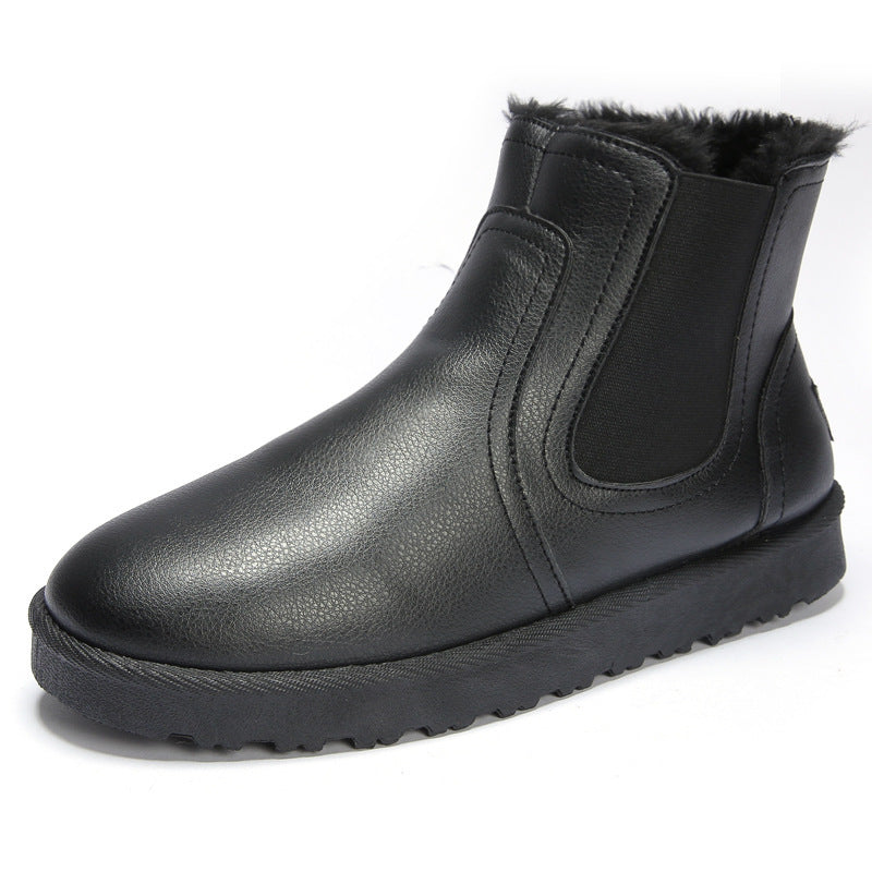 padded snow boots Men's warm mid-tube casual padded snow boots