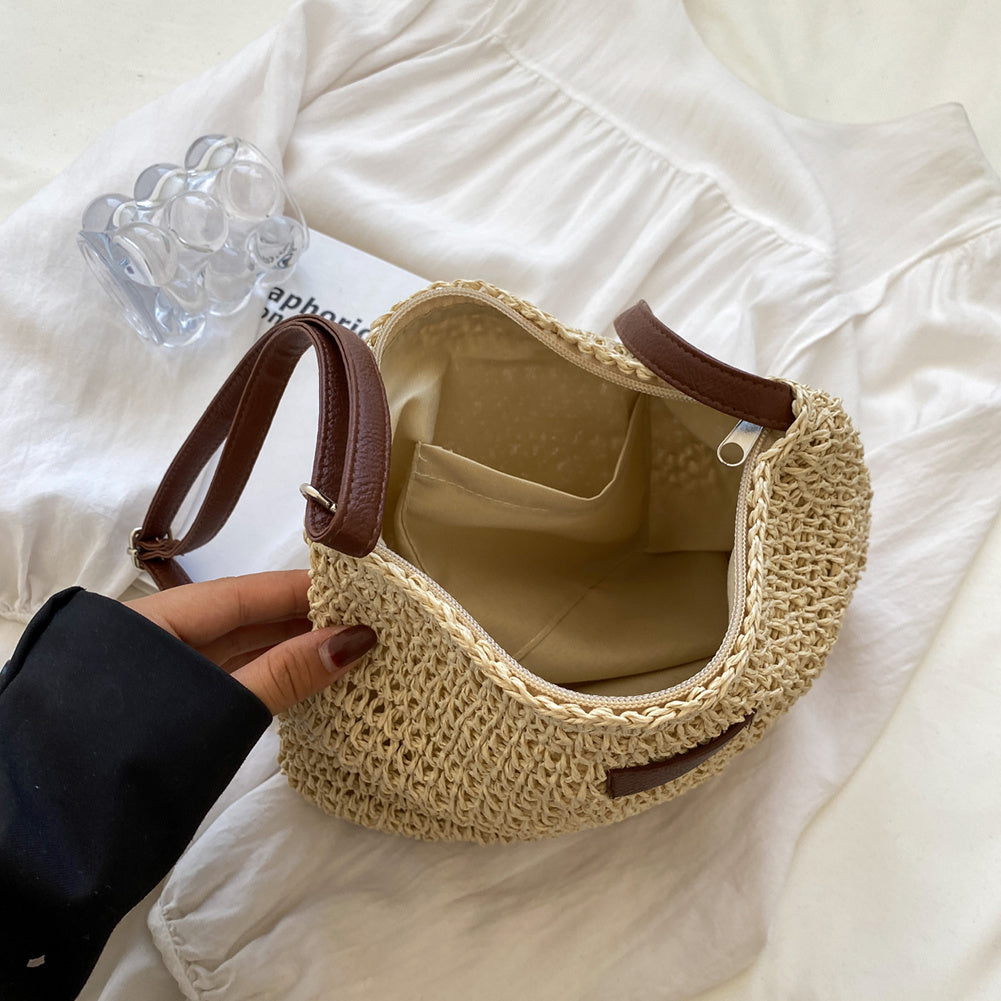 Tote Bag Niche Design Vacation Straw Tote Bag