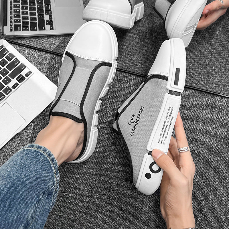 Outdoor Flats Slippers Breathable Lightweight Half Closed Toe Shoes Men - sumet.shop