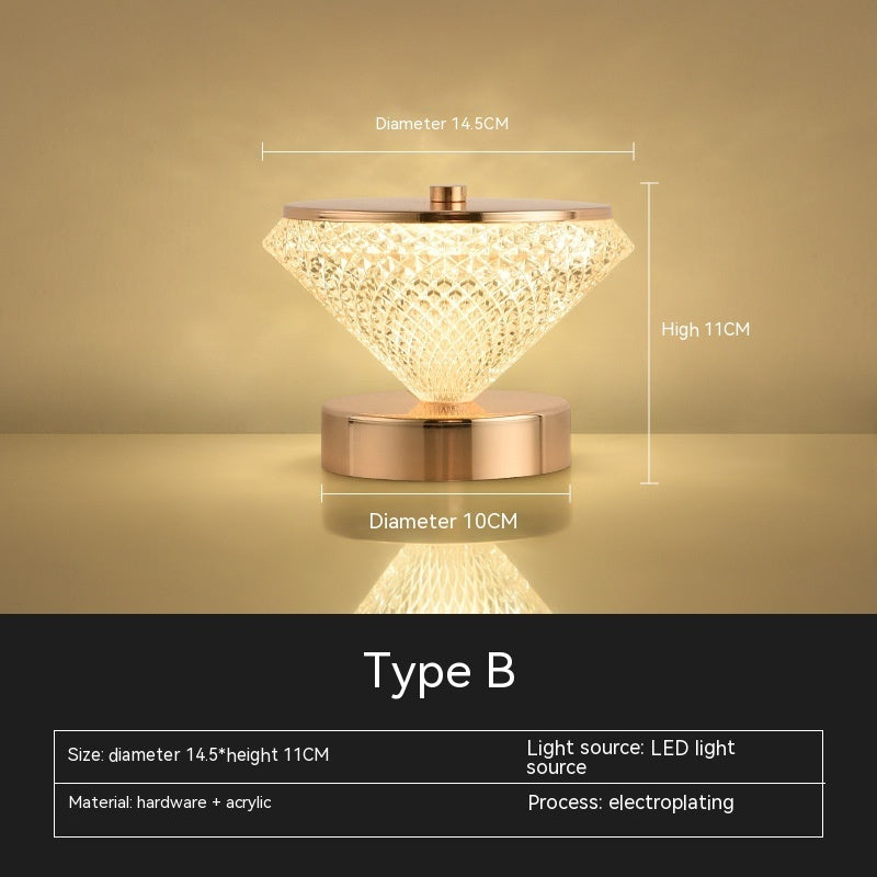 Night Lamp Battery Bedside Bedroom Living Room Small Night Lamp
