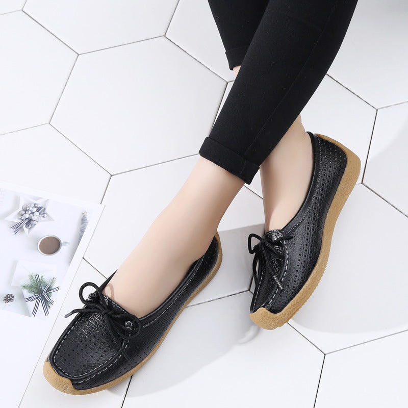 Flat Casual Shoes Comfortable Soft Sole Women's Shoes Hollow Flat Casual Shoes