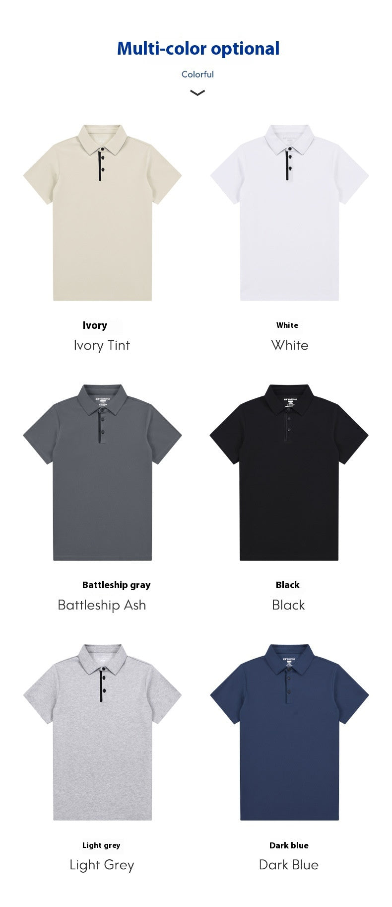 Seamless Adhesive Lapel Pure Color Simple Casual Short-sleeved T-shirt - sumet.shop