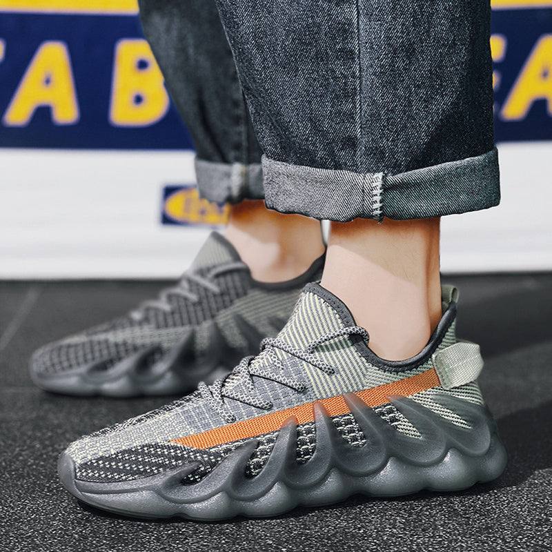 Fashion Sneakers With Wave Sole Cool Sports Shoes Men - sumet.shop