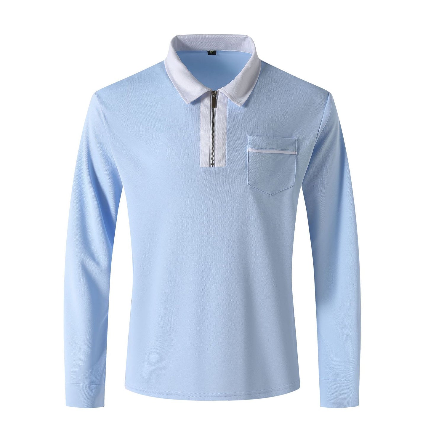 Long Sleeve Lapel Fashion Slim Pocket Long Sleeve T-shirt - sumet.shop