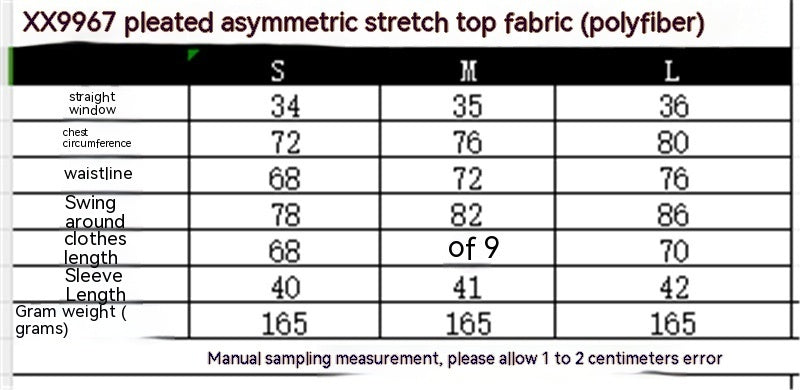 Winter New Shoulder Asymmetric Fold Slim Shirt Top For Women