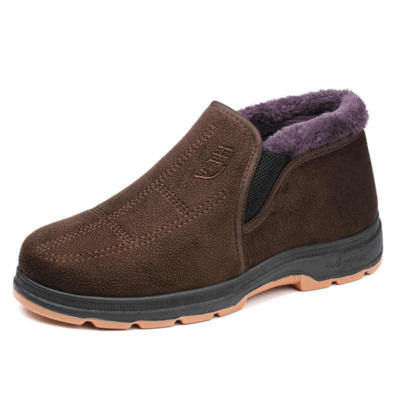Thick Male Boots Cotton-padded Shoes Men Winter Velvet And Thick Male Warm