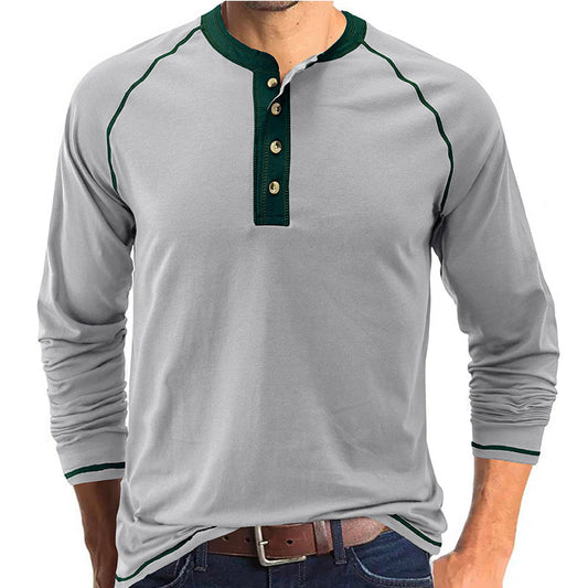 Men's Solid Color Long Sleeve New T-shirt