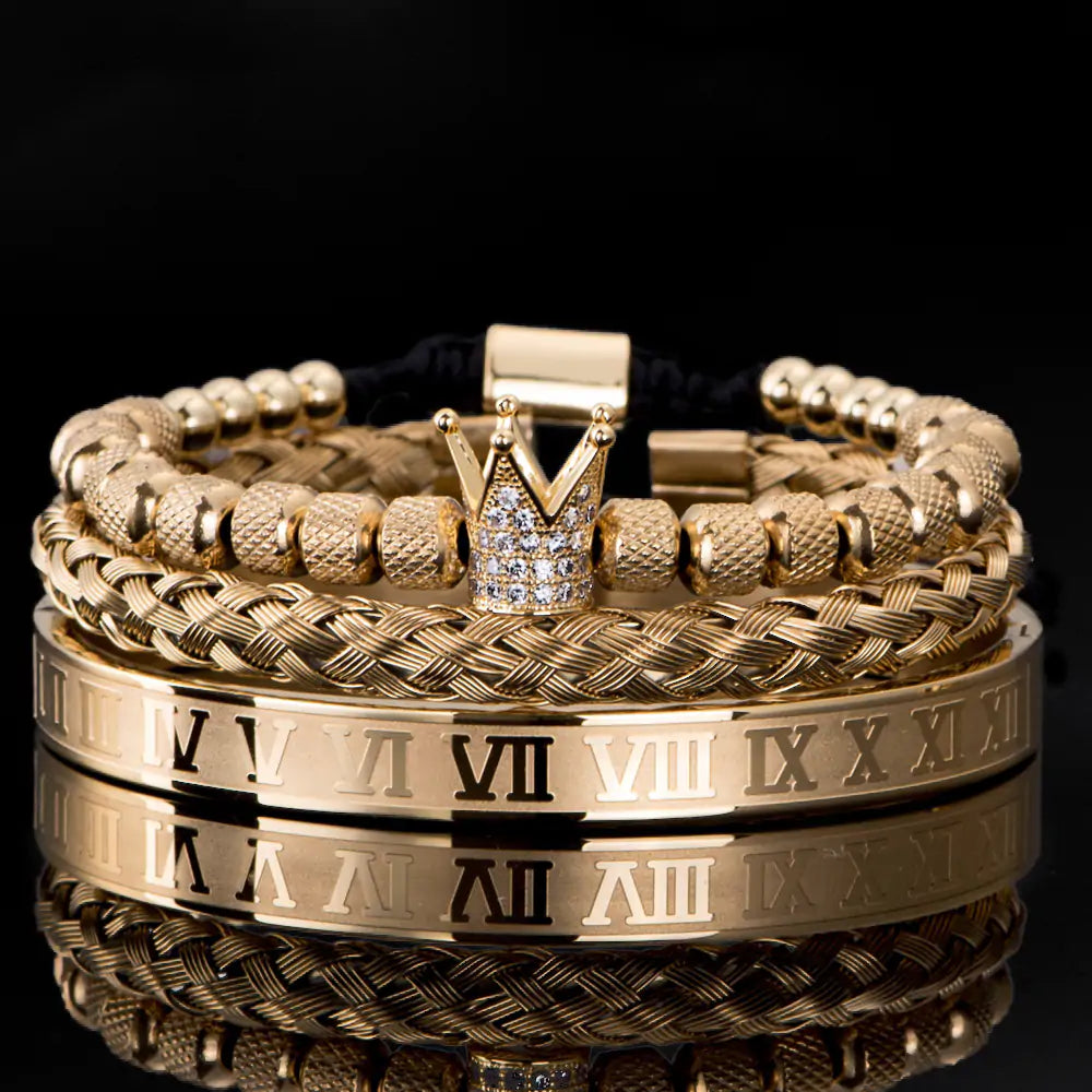 Bracelets Stainless Steel Roman Royal Charm Men Bracelets Stainless Steel - sumet.shop
