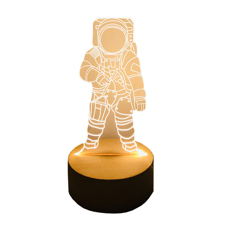 Spaceman Astronaut Small Night Lamp Children's Room Bedroom Bedside Lamp LED Charging Dimming Birthday Gift For Boy - sumet.shop