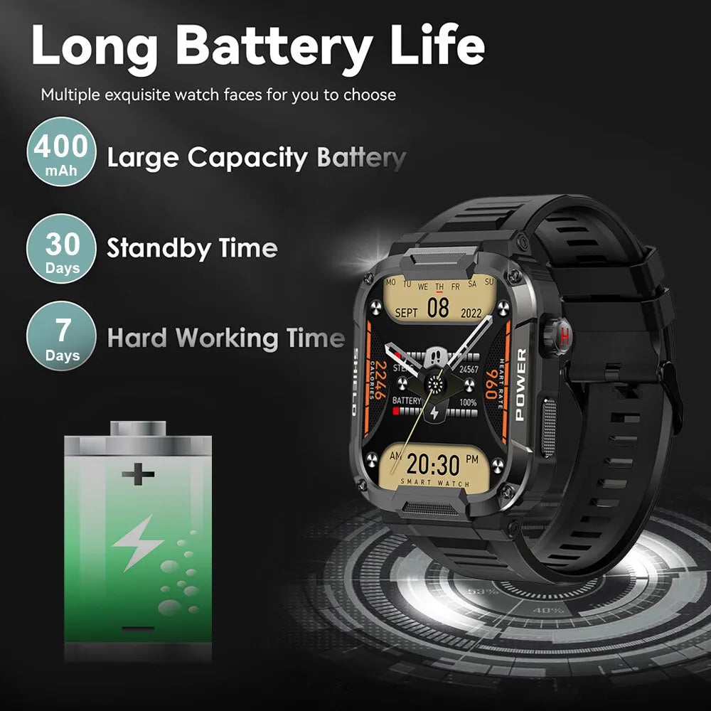 Outdoor Military Smart Watch Men - sumet.shop