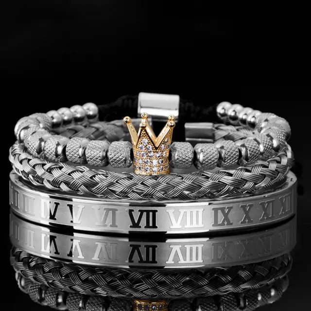 Bracelets Stainless Steel Roman Royal Charm Men Bracelets Stainless Steel - sumet.shop