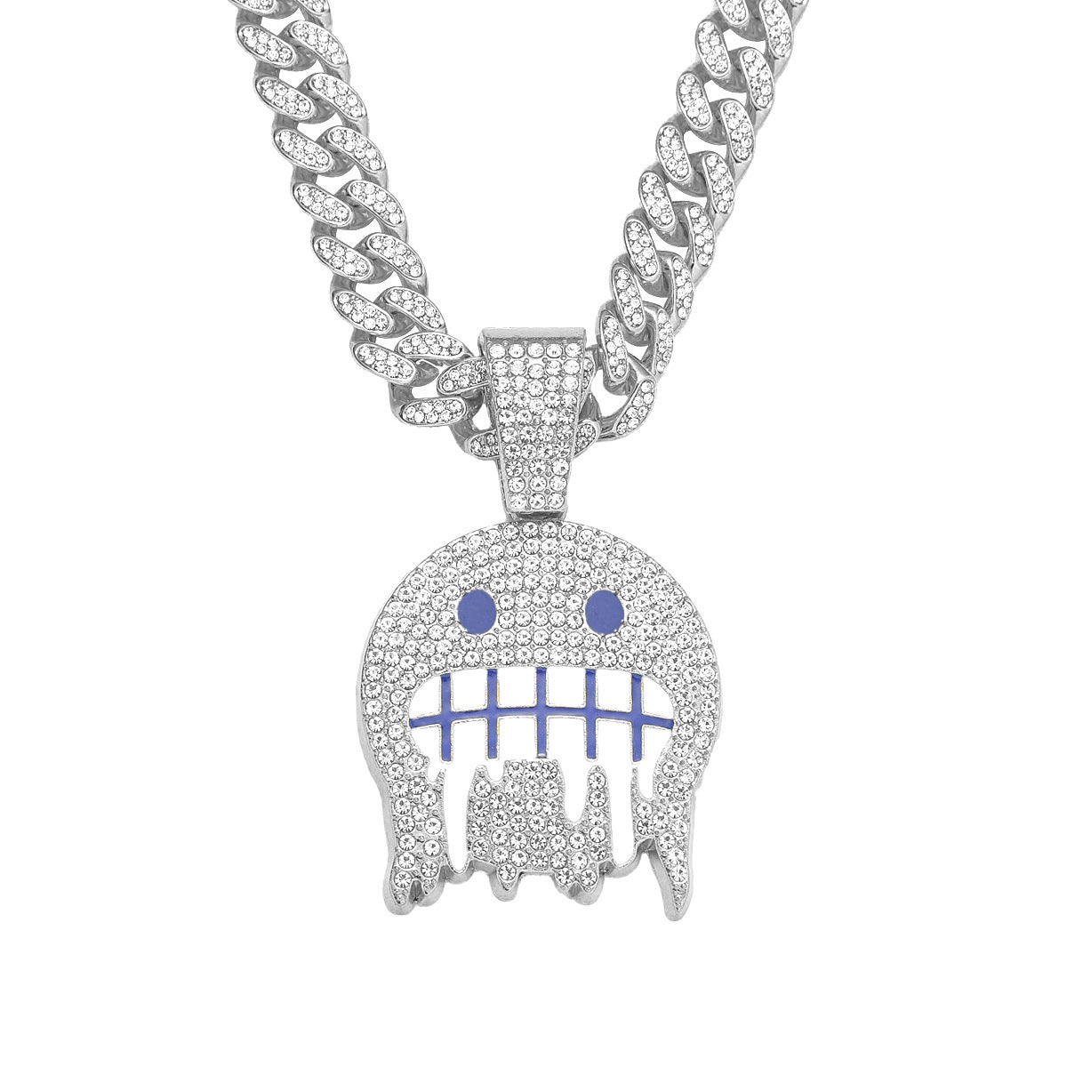 Ice Face Pendant Cuban Link Chain Full Diamond