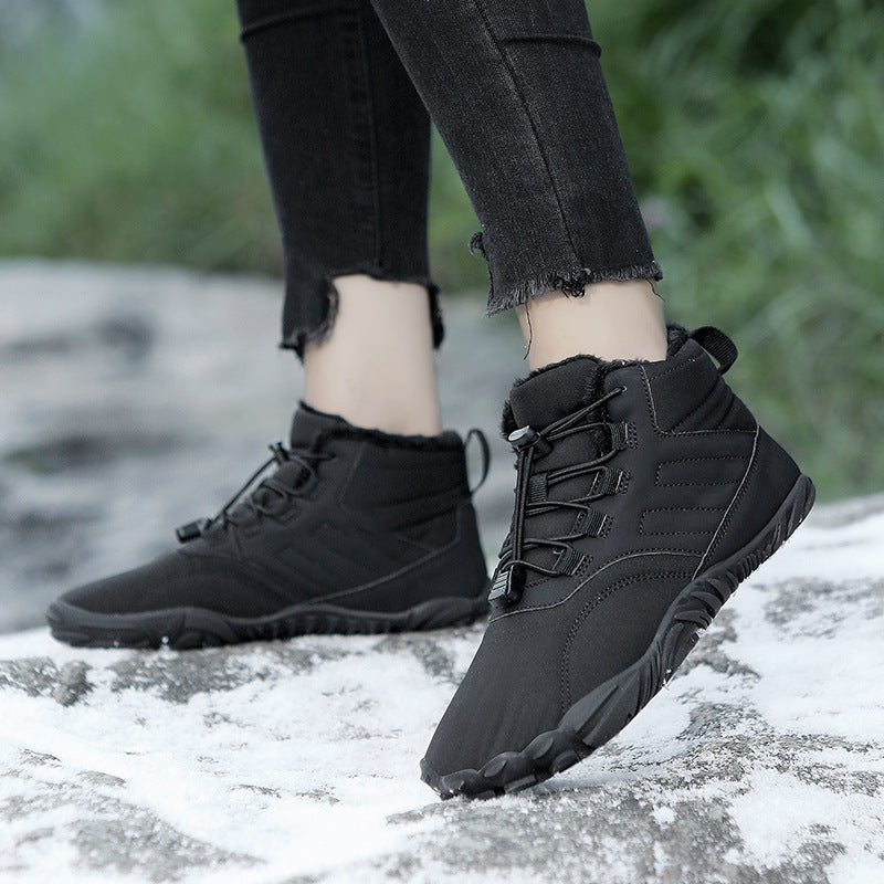 Boots Wear-resistant Outdoor Sports Cotton Shoes For Men And Women Winter Warm Slip-on Boots Wear-resistant Anti-ski Thickened Shoes Couple