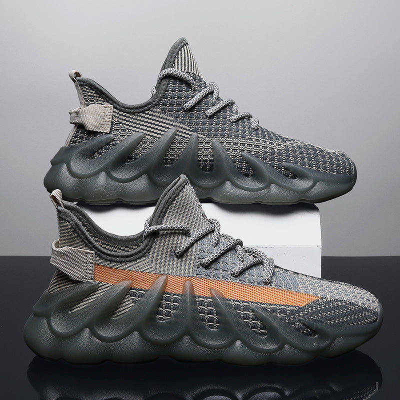 Fashion Sneakers With Wave Sole Cool Sports Shoes Men - sumet.shop