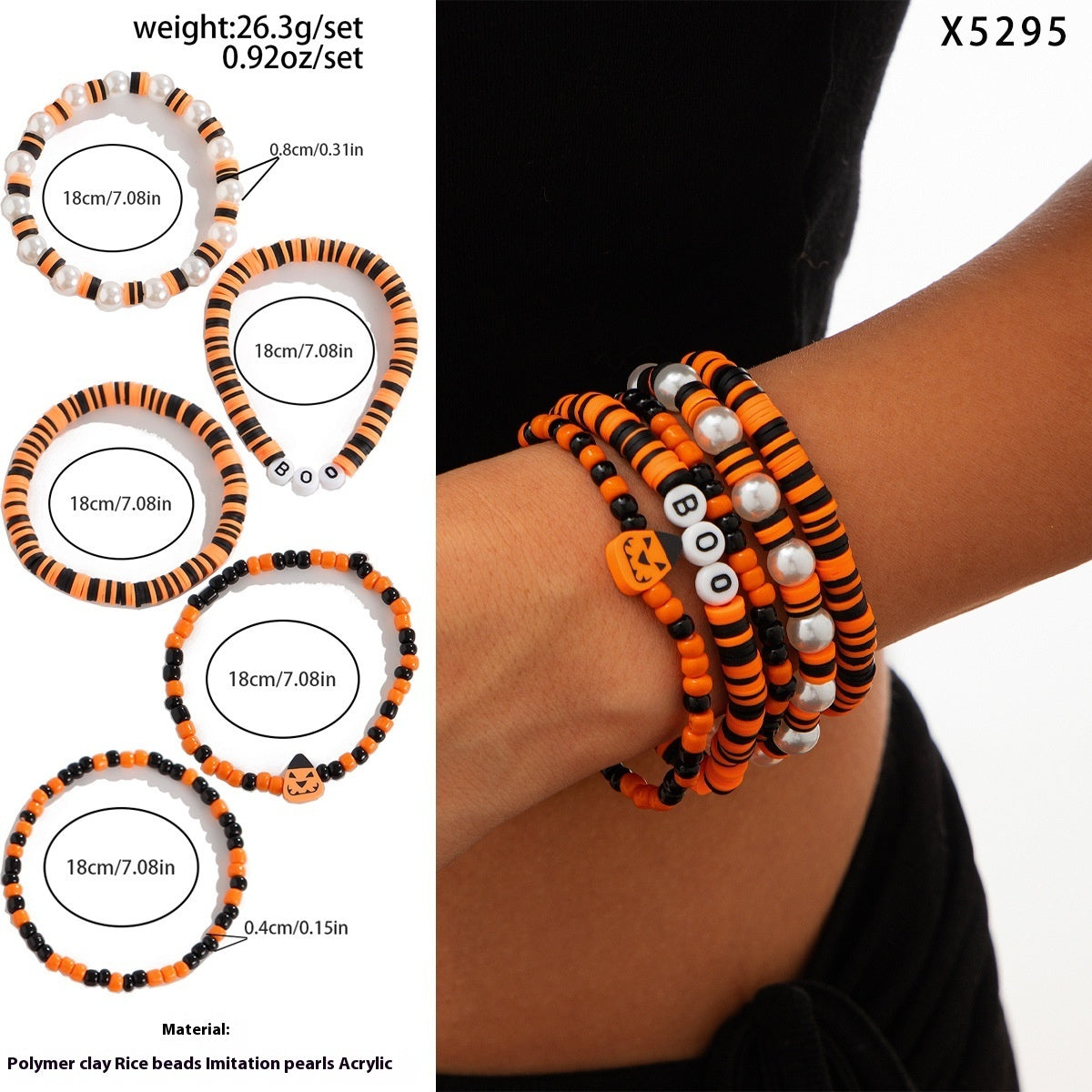 Pumpkin Bracelet Suit European And American Halloween New Skull Pumpkin Bracelet Suit