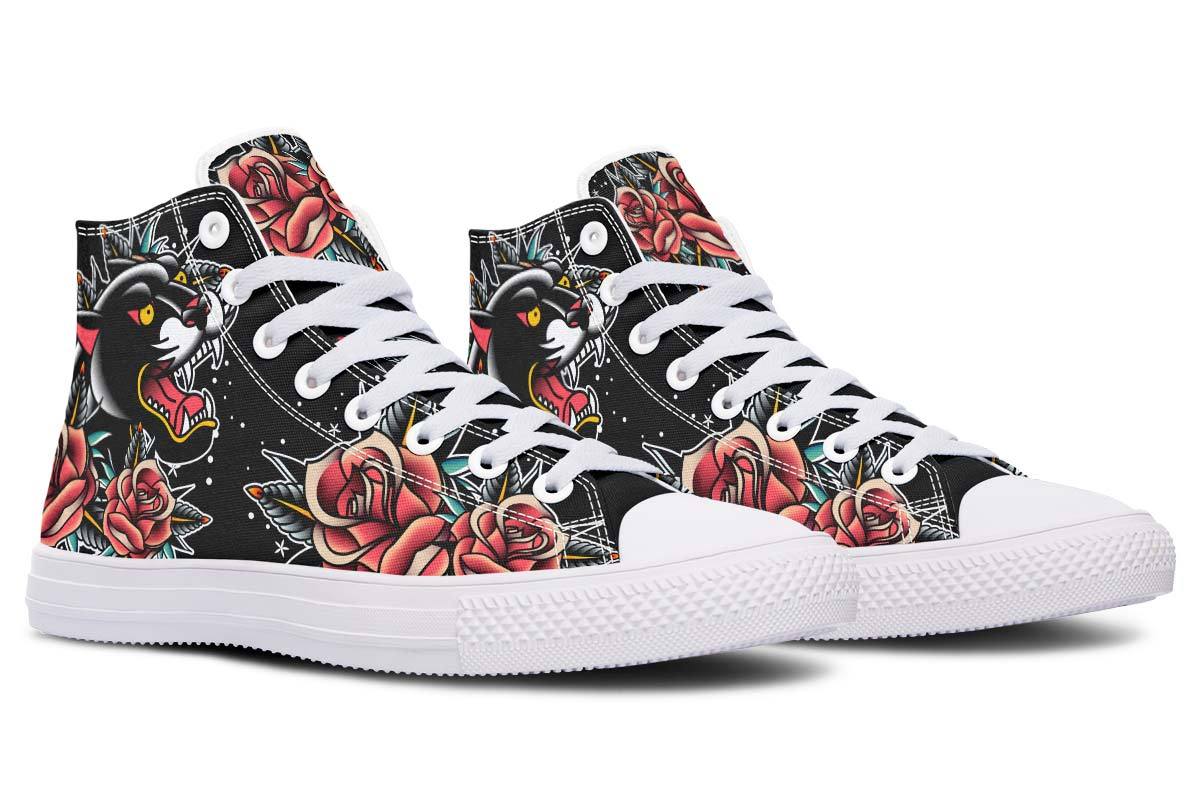 High-top Canvas Shoes Men's And Women's Fashion Color Printing High-top Canvas Shoes