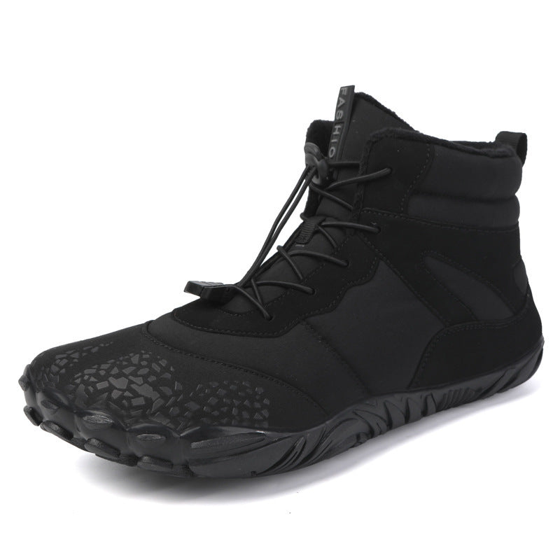 Waterproof Boots Winter Fleece-lined Waterproof Cotton-padded Shoes Five-finger Snow Boots