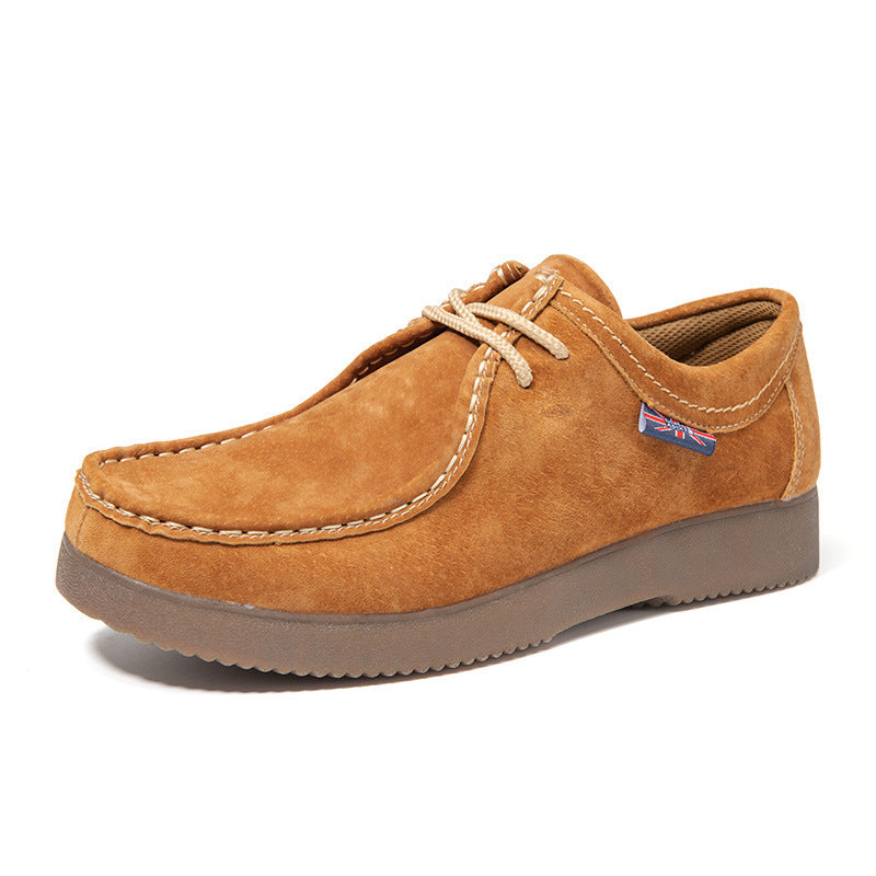 Leather Sneakers Men New Casual Korean Style Trendy All-matching British Style Leather Sneakers Men