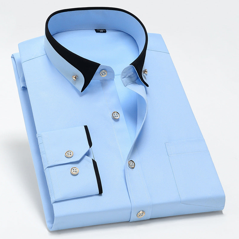 Men's Stretch Long Sleeve Shirt Casual And Comfortable Non-ironing - sumet.shop