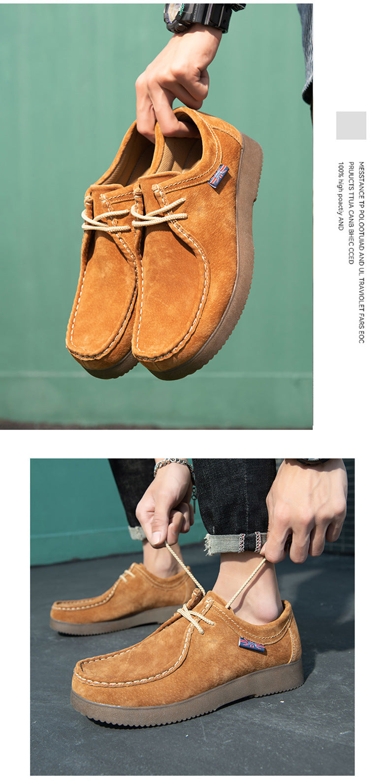 Leather Sneakers Men New Casual Korean Style Trendy All-matching British Style Leather Sneakers Men