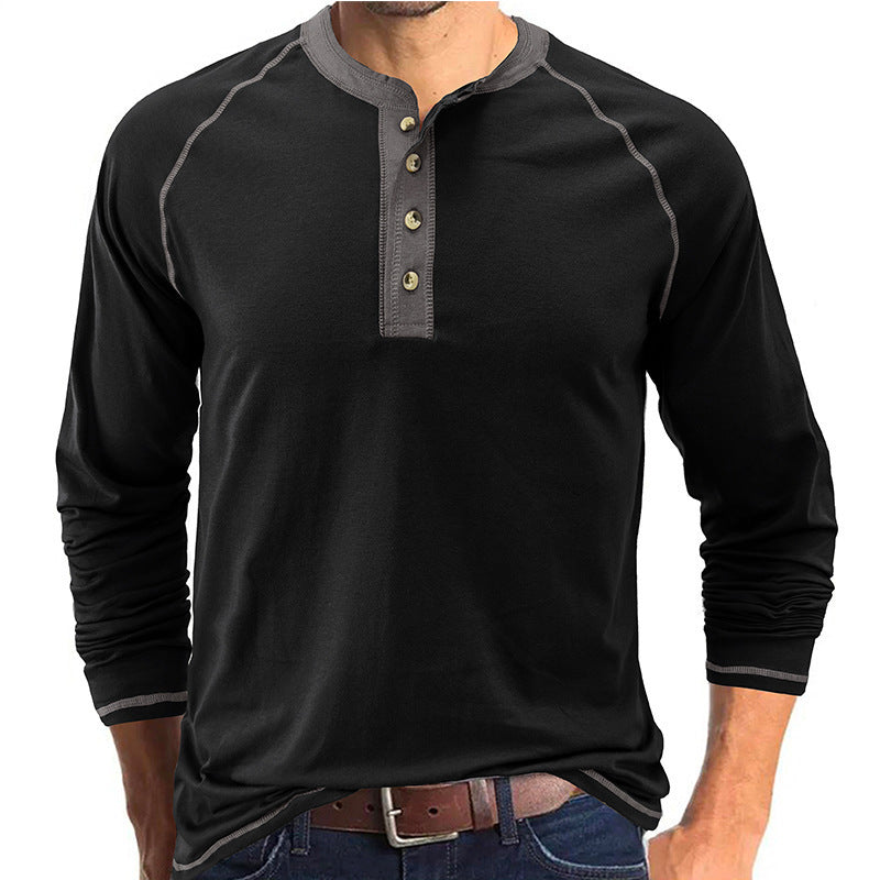 Men's Solid Color Long Sleeve New T-shirt