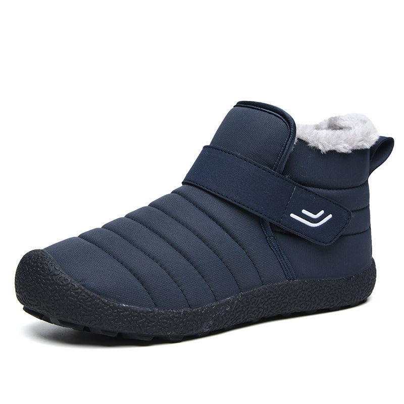 Men's Outdoor Winter High Top Boots Cotton Shoes With Velvet And Thick