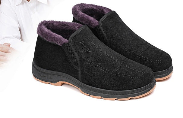 Thick Male Boots Cotton-padded Shoes Men Winter Velvet And Thick Male Warm