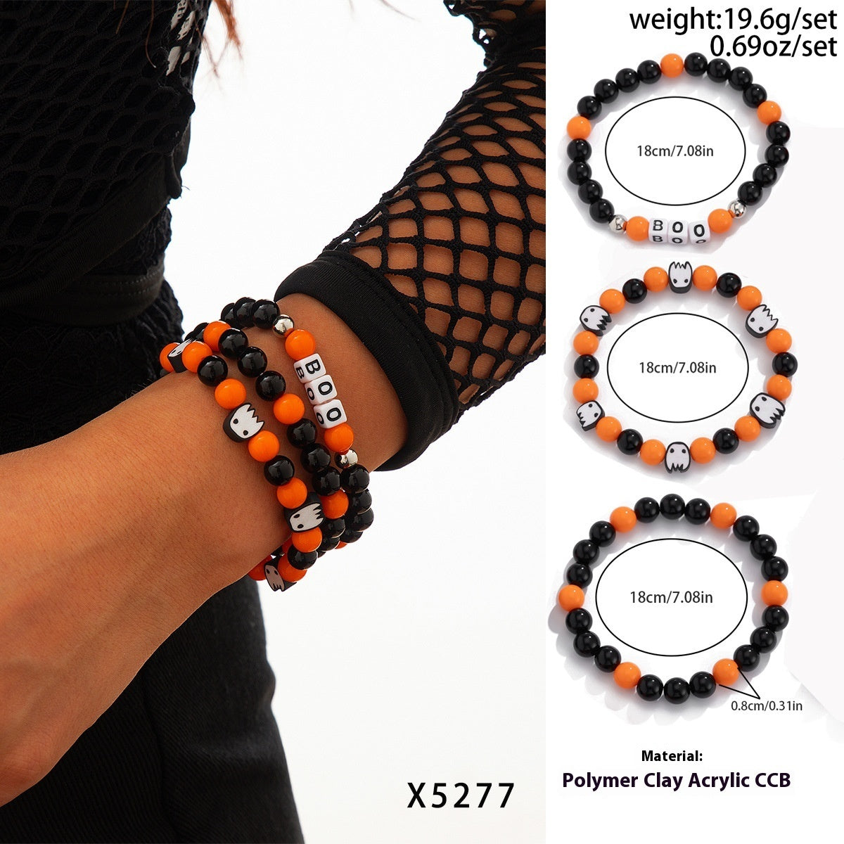 Pumpkin Bracelet Suit European And American Halloween New Skull Pumpkin Bracelet Suit