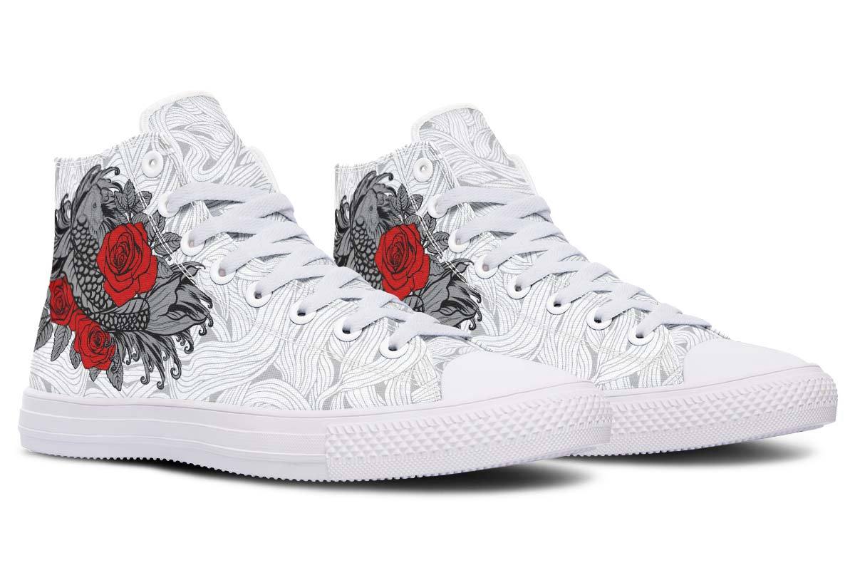 High-top Canvas Shoes Men's And Women's Fashion Color Printing High-top Canvas Shoes