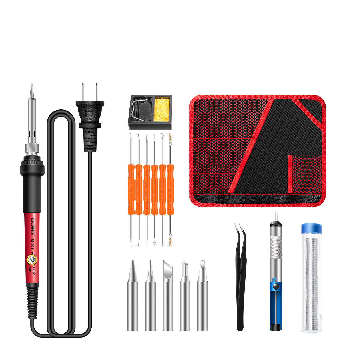 Constant Temperature Electric Soldering Iron Set Adjustable Temperature 60W Digital Display Internal Heat Welding - sumet.shop