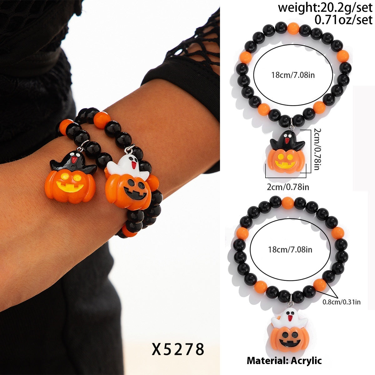 Pumpkin Bracelet Suit European And American Halloween New Skull Pumpkin Bracelet Suit