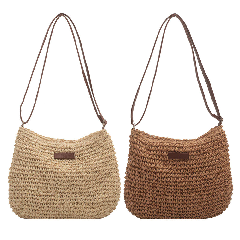 Tote Bag Niche Design Vacation Straw Tote Bag