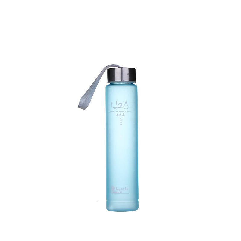 Frosted Plastic Cup Creative Fashion Candy Color H2O Transparent Frosted Plastic Cup