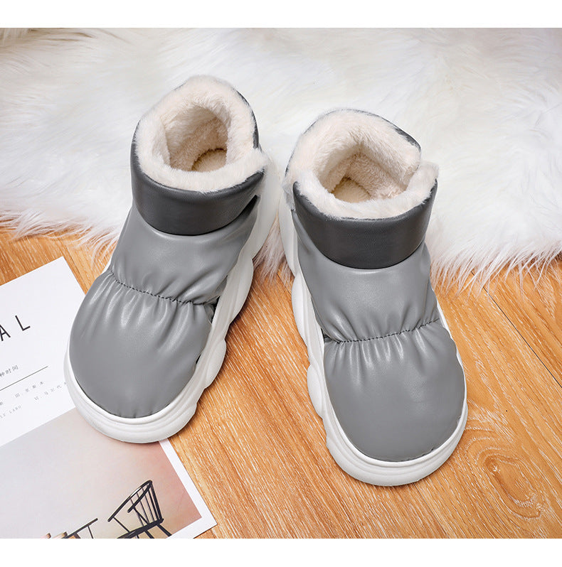 Snow Boots Men's Winter Bread Shoes Fleece-lined Thick Snow Boots