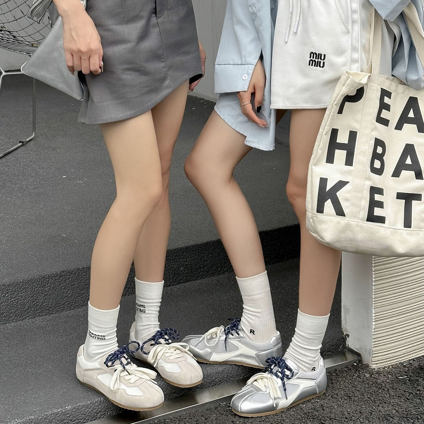 Women's Fashionable Sneakers Flat Mesh Breathable All-match Sneakers
