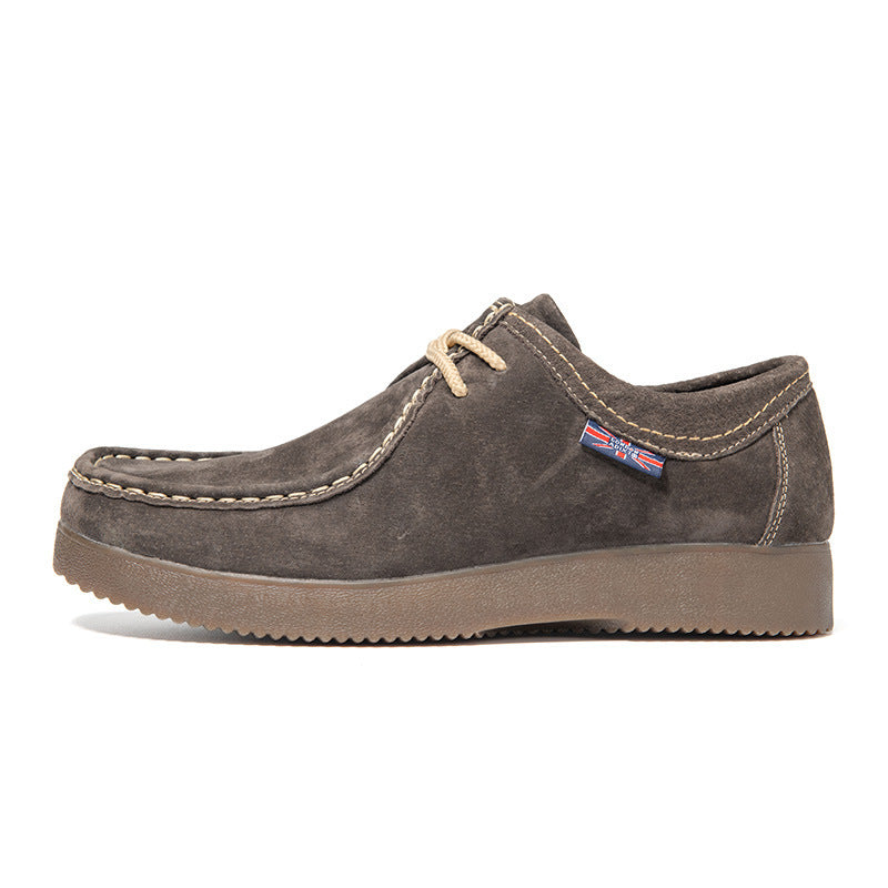Leather Sneakers Men New Casual Korean Style Trendy All-matching British Style Leather Sneakers Men