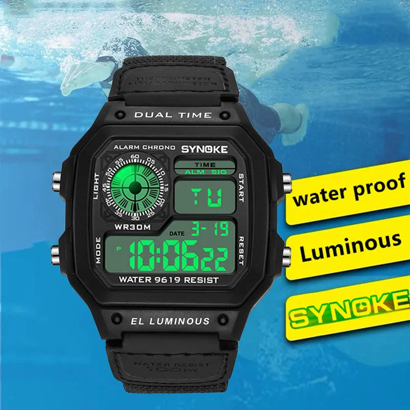 Waterproof Sports Men's Watches Retro Electronic Watch Luminous Waterproof Sports Men's Watches